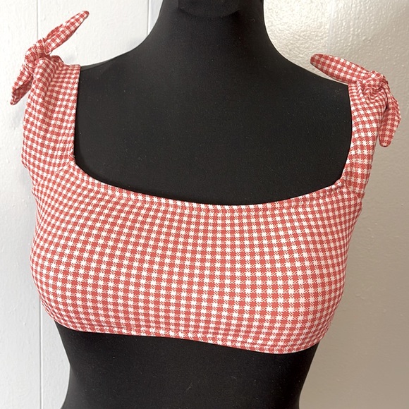Eberjey Betty Delilah Swim Top. Checkered red/white. Perfect w/daisy dukes. New - Picture 3 of 12
